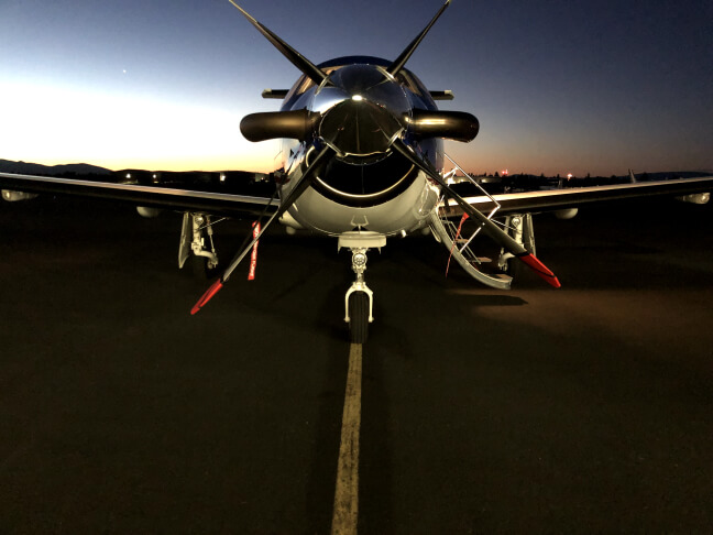 Aircraft front view